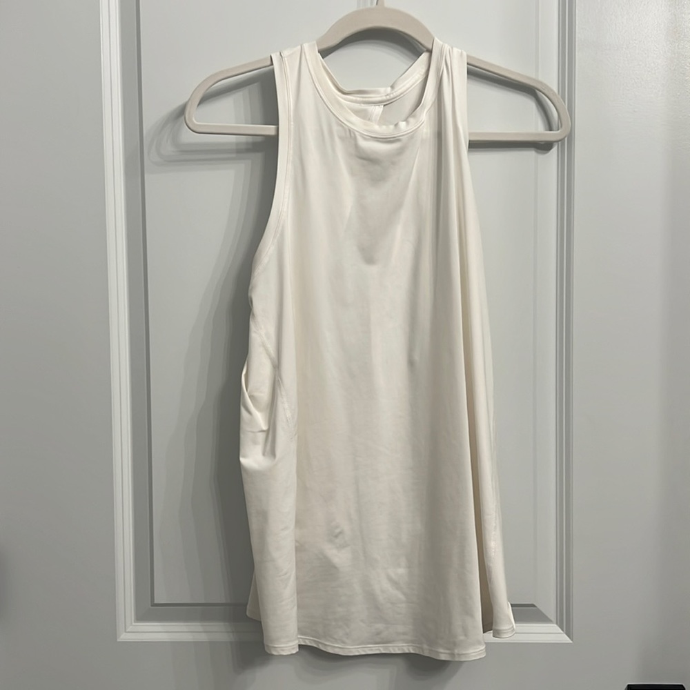 White Lululemon Open/Tie Back Tank